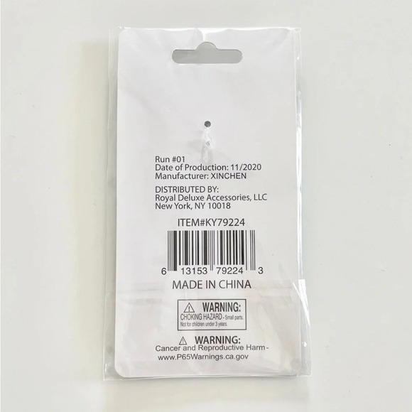 No-Touch Key and Door Handle Opener Keychain Black & White Polka Dot Design - Picture 2 of 4